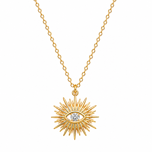 Zirconia Sun Necklace