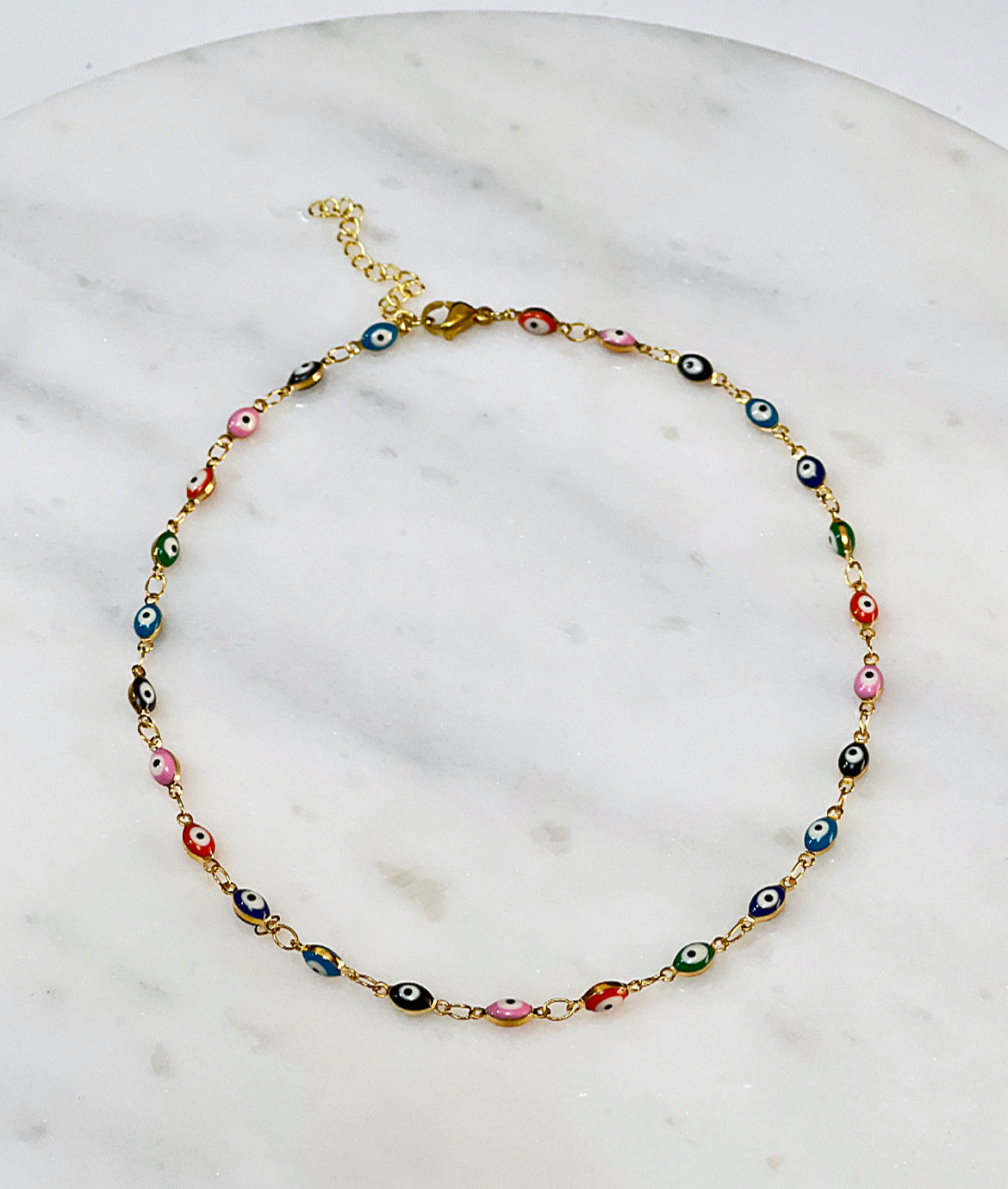 Multicolor Evil Eye Choker