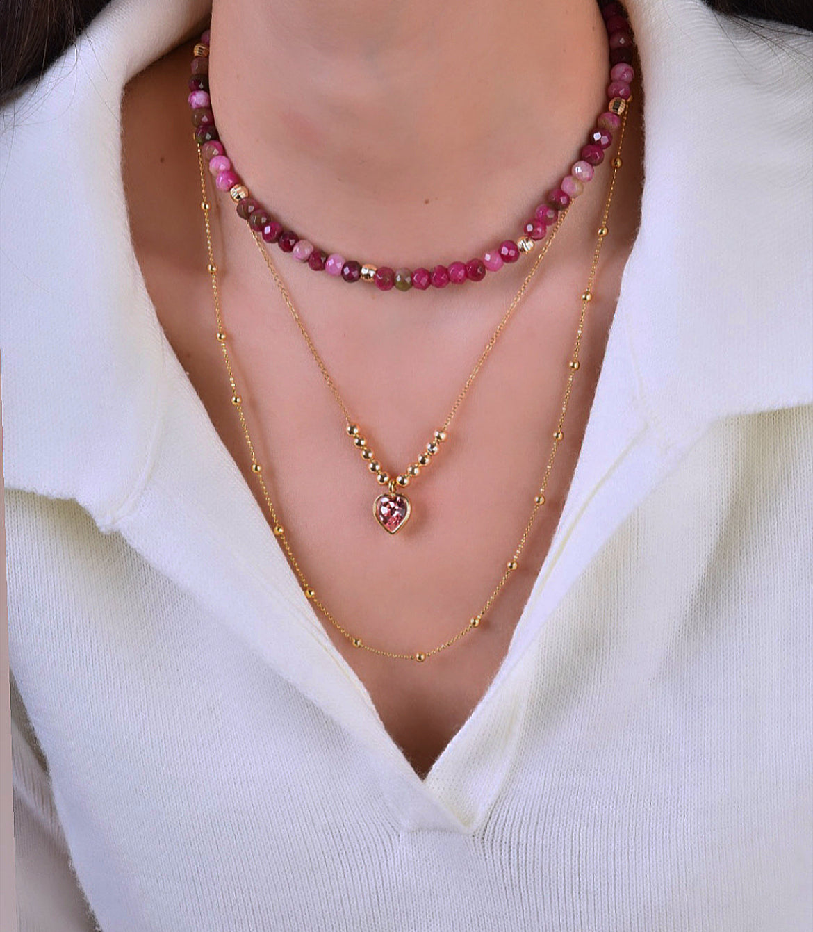 Pink Spinel Necklace