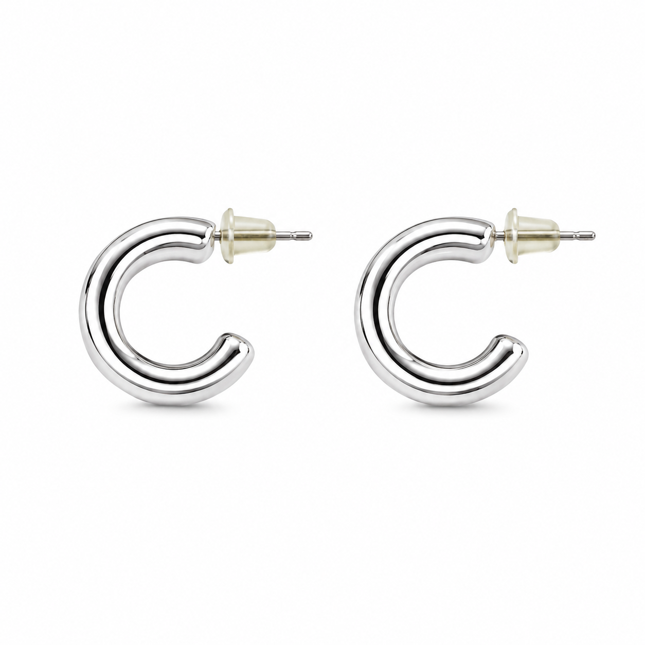 Minimal Silver Hoops
