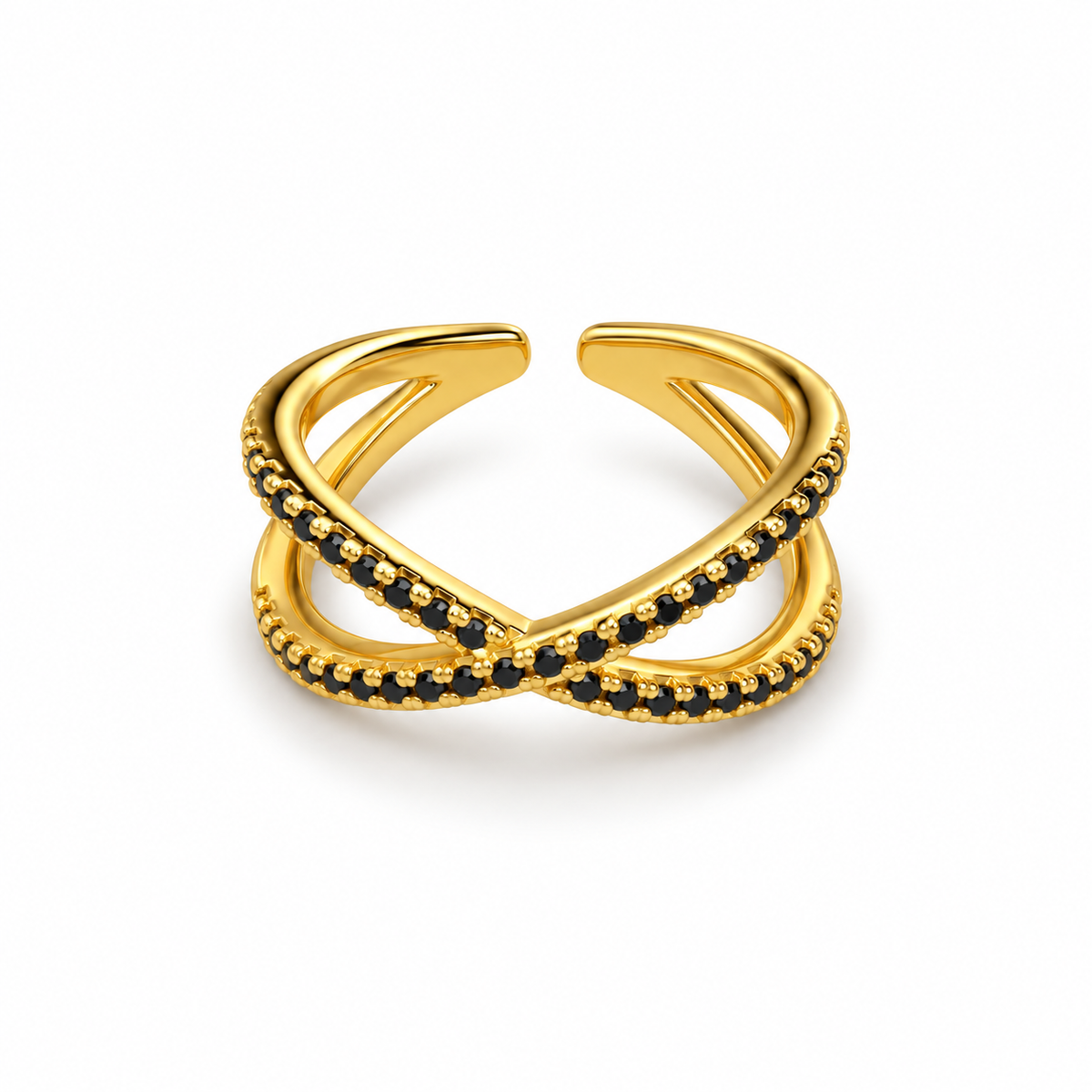 Criss-Cross Zircon Ring