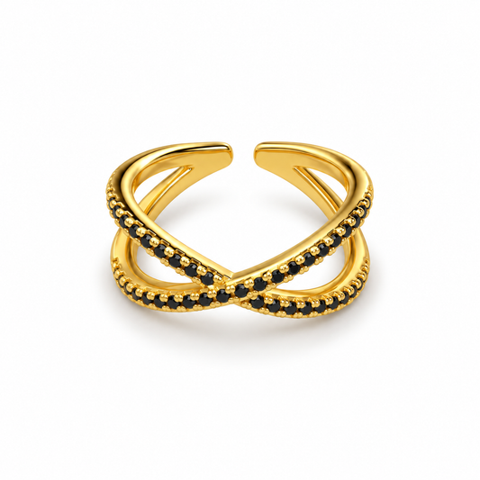 Criss-Cross Zircon Ring