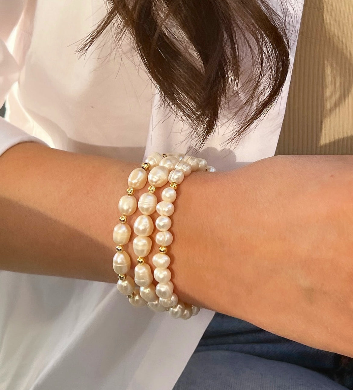 Freshwater Pearls Bracelet Stack