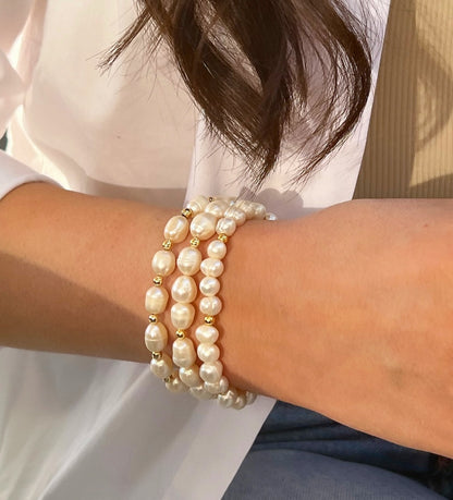 Freshwater Pearls Bracelet Stack