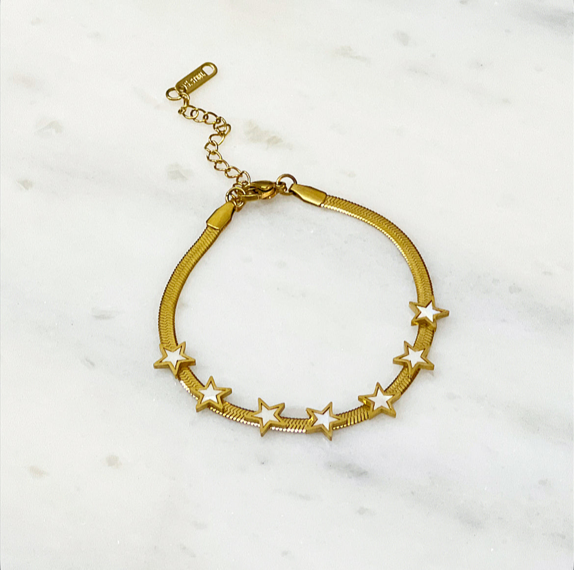 White Star Snake Bracelet
