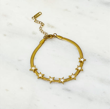 White Star Snake Bracelet