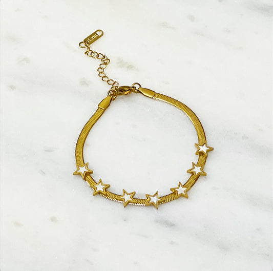 White Star Snake Bracelet