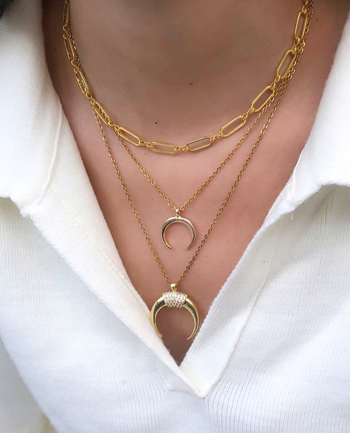 Gold Filled Paperclip Chain Necklace