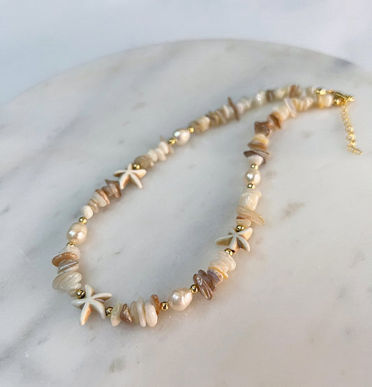 Beige Stone Necklace