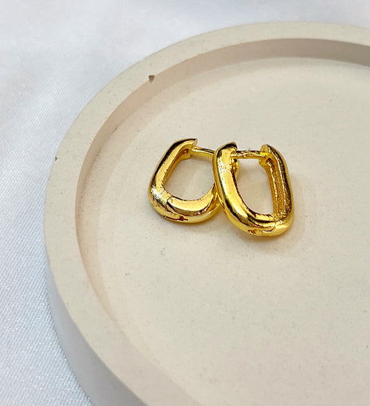 Oval Huggie Earrings