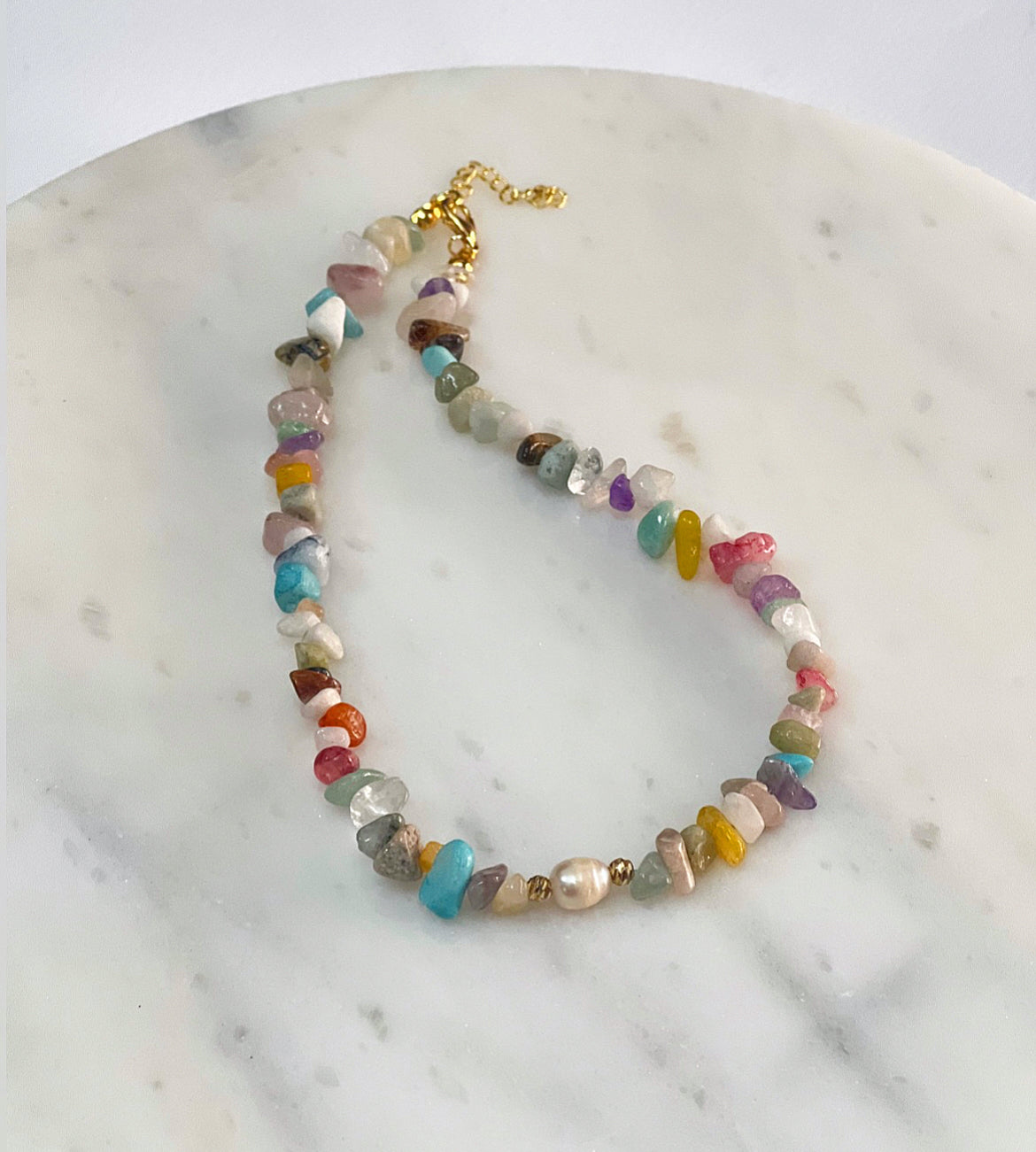 Multicolored Stone Necklace