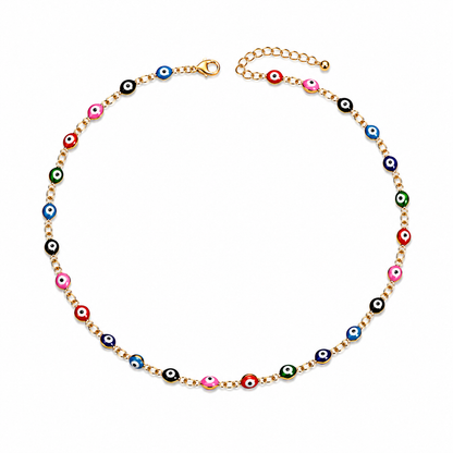 Multicolor Evil Eye Choker